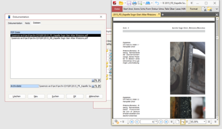 RestauroBase Dokumentationsvorschau Software RestauroBase Dokumentationsvorschau