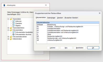 RestauroBase Parameter Software RestauroBase Parameter