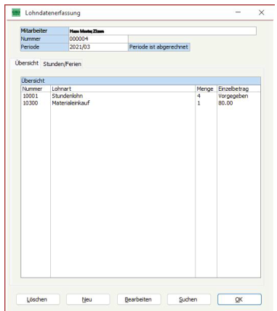 Software Salärabrechnung Lohnerfassung