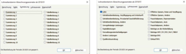 Software Salärabrechnung Lohnartenstamm