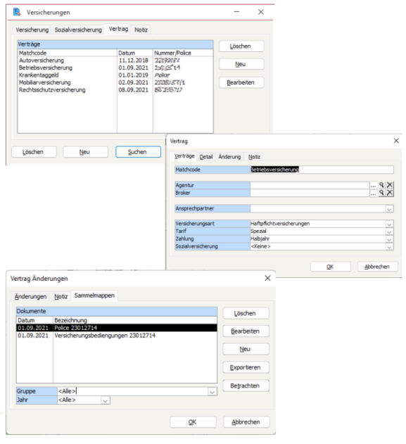 Software Versicherungsverwaltung Verträge