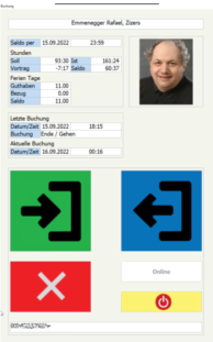 Software Zeiterfassung Terminal Buchung