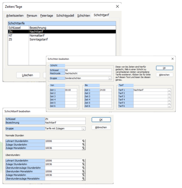 Software Zeiterfassung Schichtmanagement Tarife